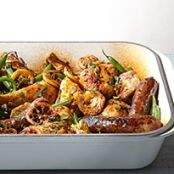 Roast Chicken with Green Beans and Artichokes Recipe