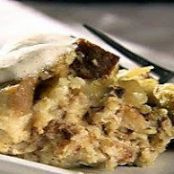 Apple-Cinnamon Bread Pudding with Ginger Ale Sauce