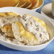 Biscuits and Gravy Breakfast Casserole