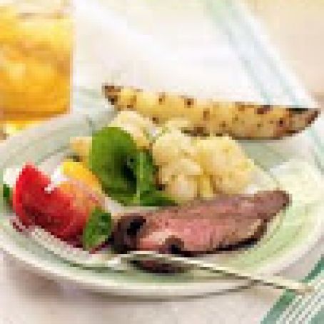 Grilled Flank Steak with Scallions