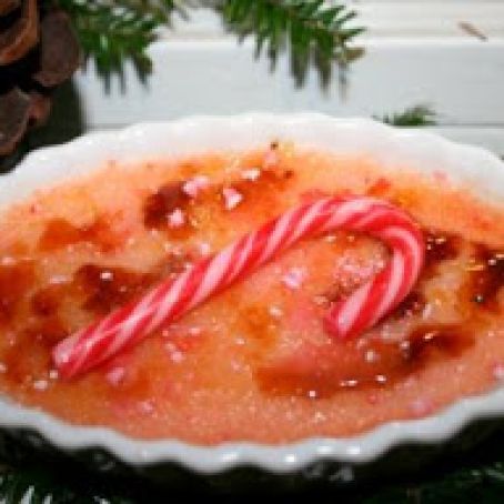 Candy Cane Creme brulee