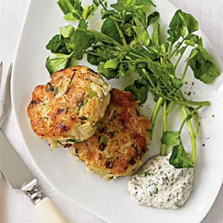 Seafood Cakes with Mustard Crema