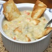 Chicken-Less Pot Pie Soup
