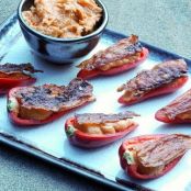 Pepper Poppers with Pine Nut Filling and “Bacon”