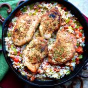 Spicy Pork Chops and Rice