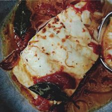 Poached Cod with Tomato and Saffron