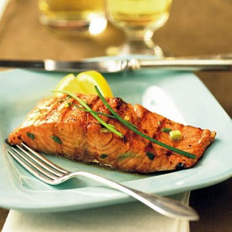Grilled Orange and Bourbon Salmon