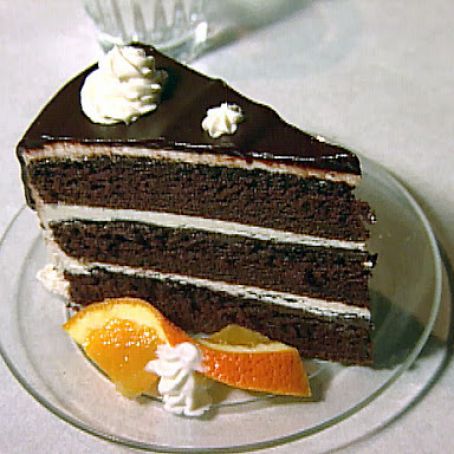 Chocolate Fudge Cake with Vanilla Buttercream Frosting and Chocolate Ganache Glaze