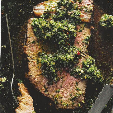 Whole Boneless Rib Eye with Chimichurri