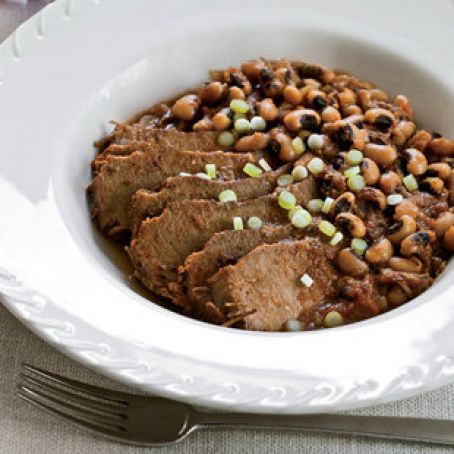 Slow-Cooker Spicy Brisket with Texas Caviar