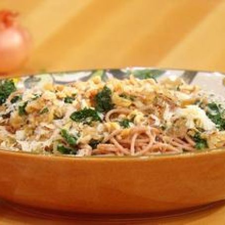 10 Shallot Spaghetti with Kale