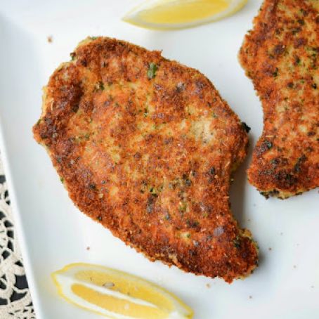 Romano-Oregano Breaded Pork Chops