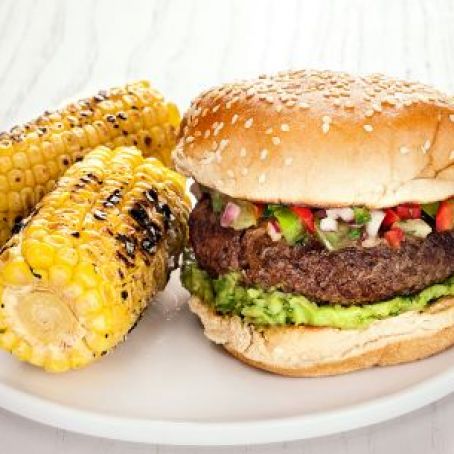 Burgers with Green Tomato Salsa Burgers with Green Tomato Salsa