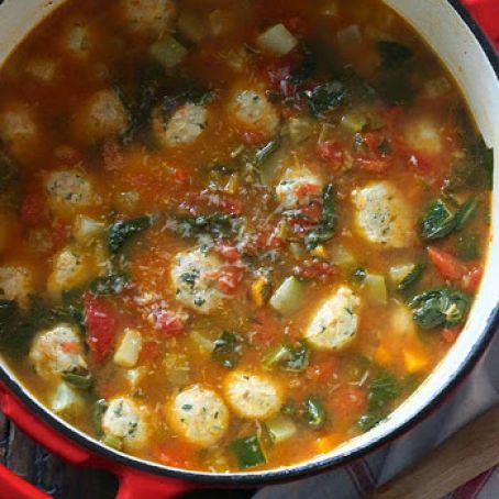 Mini Turkey Meatball Vegetable Soup