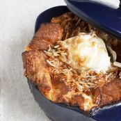Banana Bread Pudding with Coconut Caramel Sauce