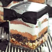 Tuxedo Brownies in a Jar