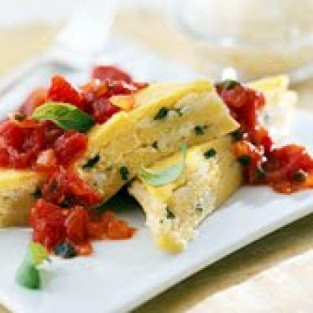 Cheese and Basil Polenta