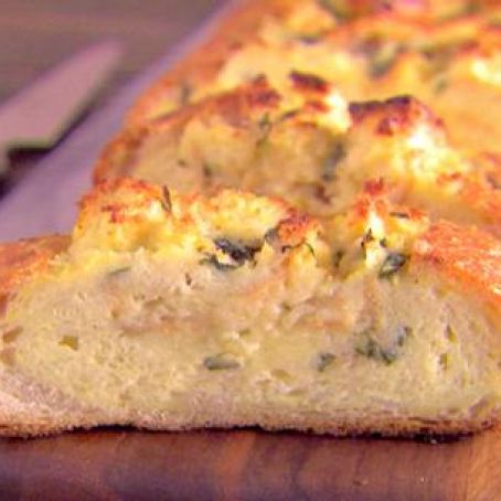 Basil Eggs over Foccacia