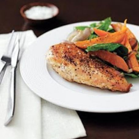 Chicken With Roasted Sweet Potato Salad