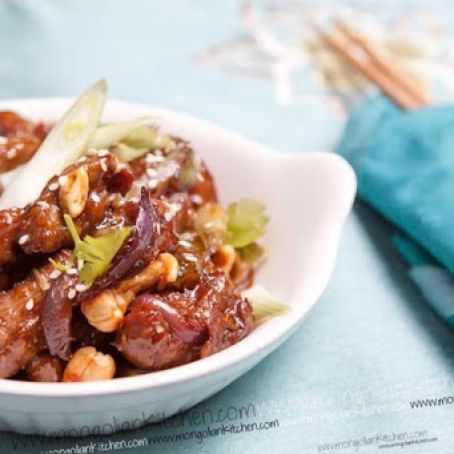 Chinese Beef Steak with Cashews