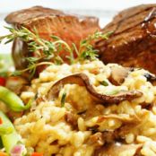 Pork Tenderloin with Cheddar Apple Risotto