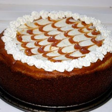 Pumpkin Caramel Cheesecake with Gingersnap Crust