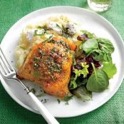 Roasted Chicken Thighs with Herb Butter