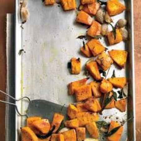 Roasted Pumpkin with Shallots and Sage