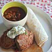 Slow Cooker Mexican Beef With Lime Crema and Pinto Beans
