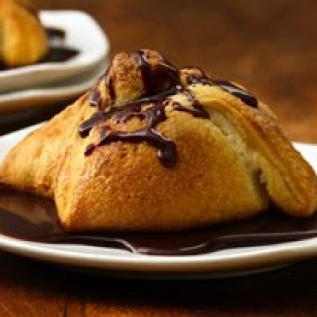 Chocolate-Filled Pillows with Chocolate Sauce