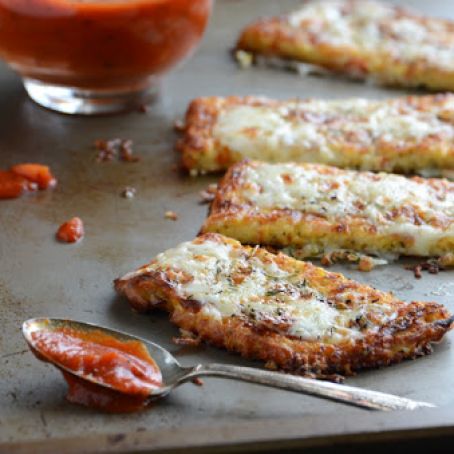 Cauliflower Crust Garlic Breadsticks
