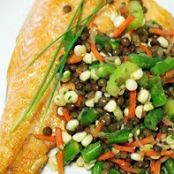 ARTIC CHAR w/LENTIL & CORN SALAD