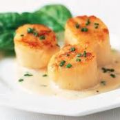 Scallops with Garlic and Cognac