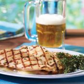 Beer-basted Chicken with Aged Cheddar