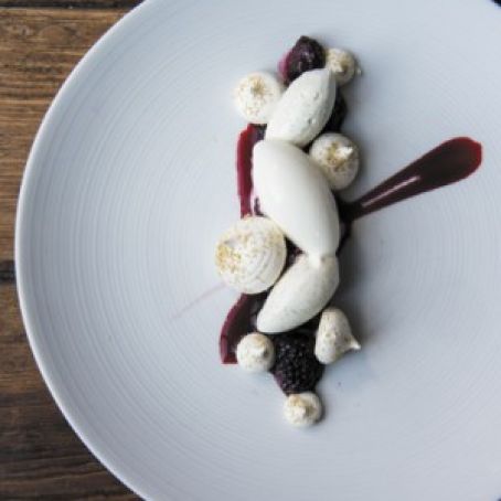 Blackberry Vacherin with Lemon and Chamomile
