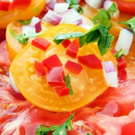 TOMATO SALAD w/CILANTRO & ONIONS
