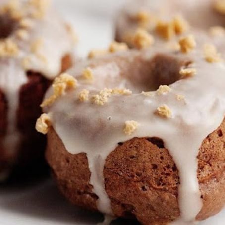 Baked Chocolate Doughnuts with Maple Glaze