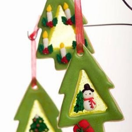 Stained Glass Window Tree Cookies