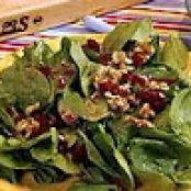 Spinach Salad with Dried Cranberries, Walnuts and Pomegranate Vinaigrette
