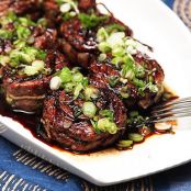 Grilled Stuffed Flank Steak With Scallions, Ginger, and Teriyaki Glaze