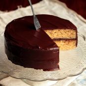 Banana Cake with Chocolate Glaze