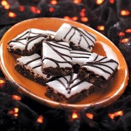 Spider web brownies