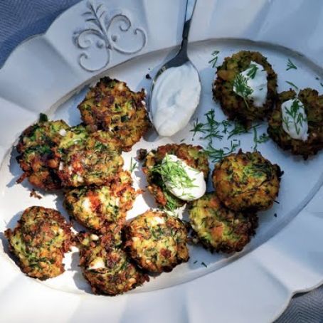 ZUCCHINI KEFTEDES w/FETA & DILL