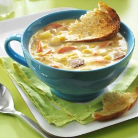 Cheesy Corn Chowder Recipe