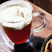 Spiced Apple Cider with Rum Whipped Cream