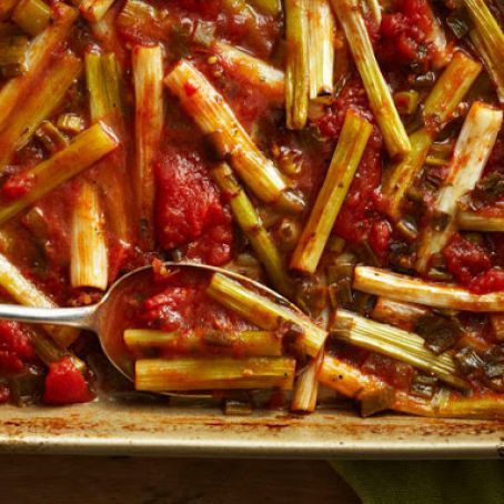 Stewed Scallions and Tomatoes