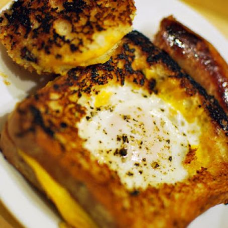Grilled Cheese Egg in a Basket