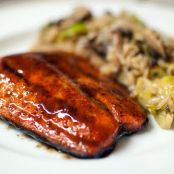 Pomegranate Balsamic Glazed Salmon