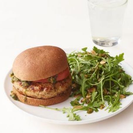 Pesto Chicken Burgers