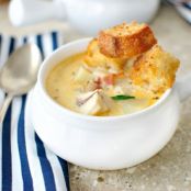 Fish Chowder + Old Bay Sourdough Croutons